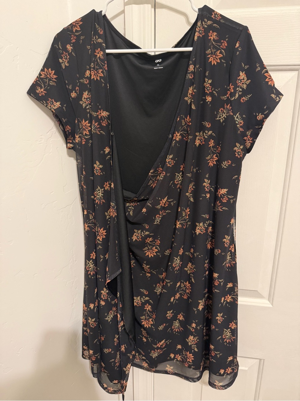 SO Black Casual Top with Printed Logo